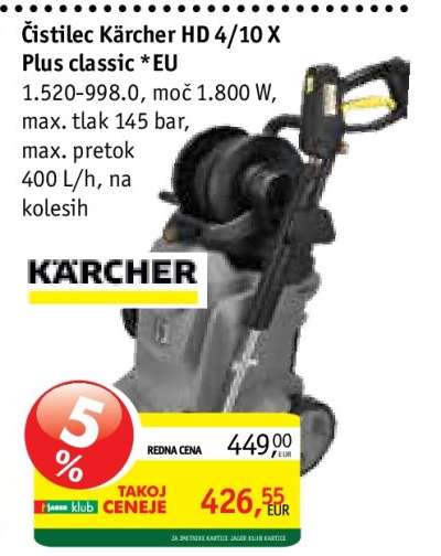 Čistilec Kärcher HD 4/10 X Plus classic *EU