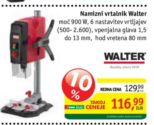 Namizni vrtalnik Walter