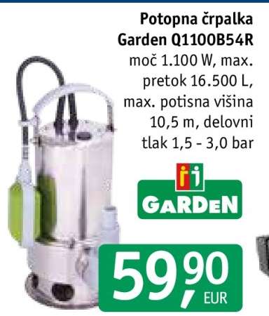 Potopna črpalka Garden Q1100B54R