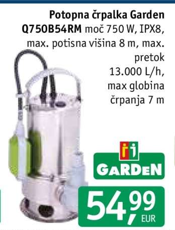 Potopna črpalka Garden Q750B54RM