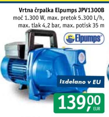 Vrtna črpalka Elpumps JPV1300B
