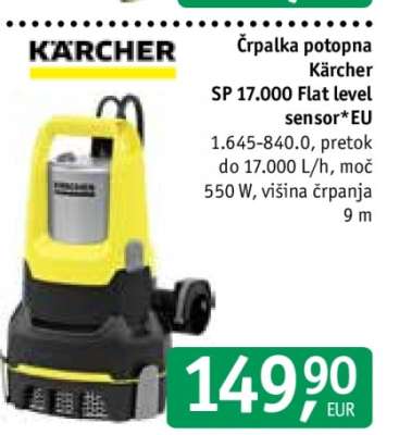 Črpalka potopna Kärcher SP 17.000 Flat level sensor*EU