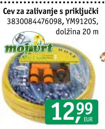 Cev za zalivanje s priključki