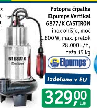 Potopna črpalka Elpumps Vertikal 6877/K CASTIRON