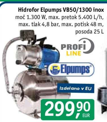 Hidrofor Elpumps VB50/1300 inox
