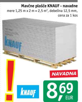 Mavčne plošče KNAUF - navadne