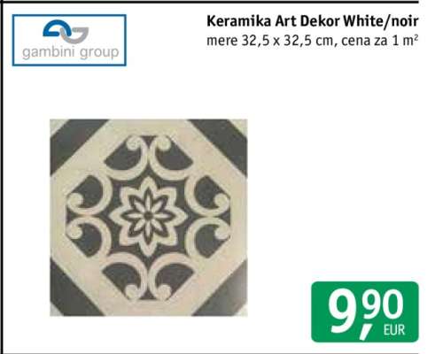 Keramika Art Dekor White/noir