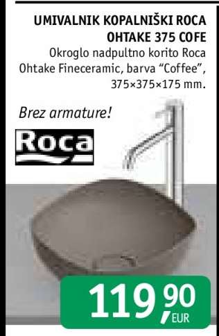 Umivalnik kopalniški Roca Ohtake 375 Cofe