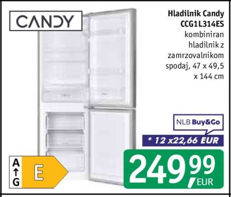 Hladilnik Candy CCG1L314ES