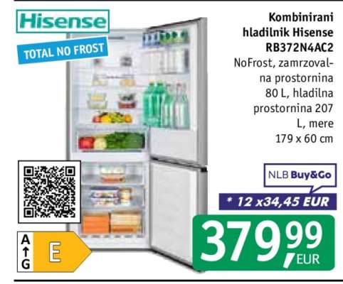 Kombinirani hladilnik Hisense RB372N4AC2