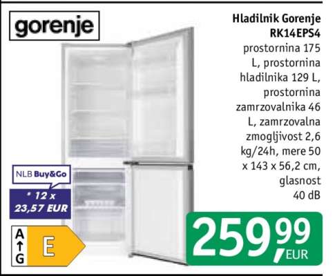 Hladilnik Gorenje RK14EPS4