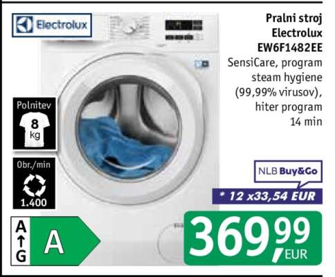 Pralni stroj Electrolux EW6F1482EE