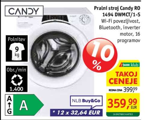 Pralni stroj Candy RO 1494 DWMCT/1-S