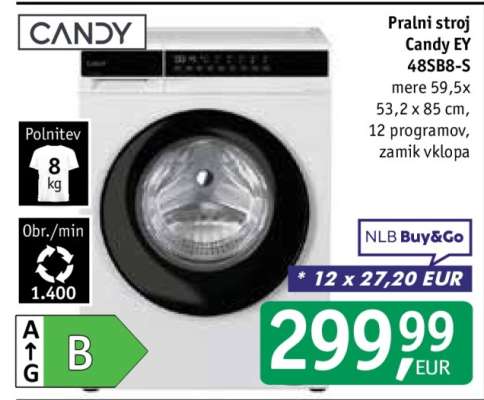 Pralni stroj Candy EY 48SB8-S