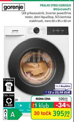 PRALNI STROJ GORENJE W5G414A4P1