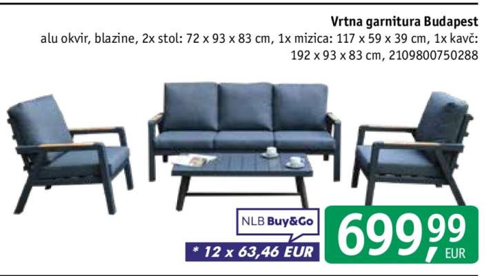 Vrtna garnitura Budapest