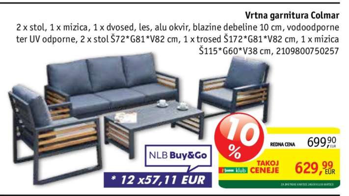 Vrtna garnitura Colmar
