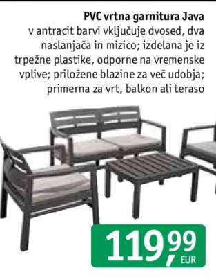 PVC vrtna garnitura Java