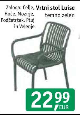 Vrtni stol Luise