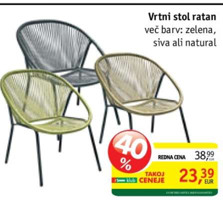 Vrtni stol ratan