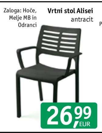 Vrtni stol Alisei