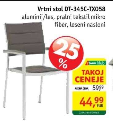 Vrtni stol DT-345C-TX058