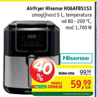 AirFryer Hisense H06AFBS1S3