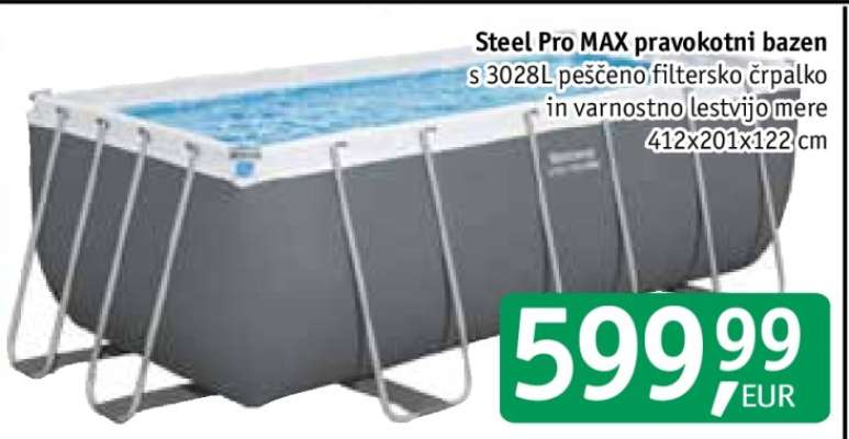 Steel Pro MAX pravokotní bazen