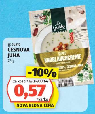 LE GUSTO ČESNOVA JUHA
