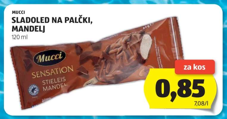 Mucci Sladoled na palčki, mandelj