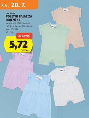 Poletni pajac za dojenčke