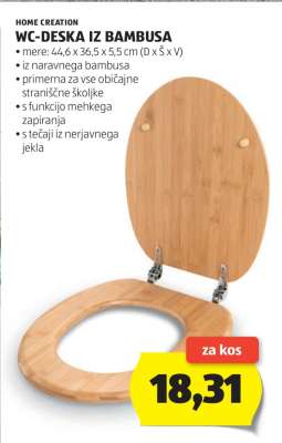 WC-deska iz bambusa