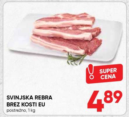 Svinjska rebra brez kosti EU