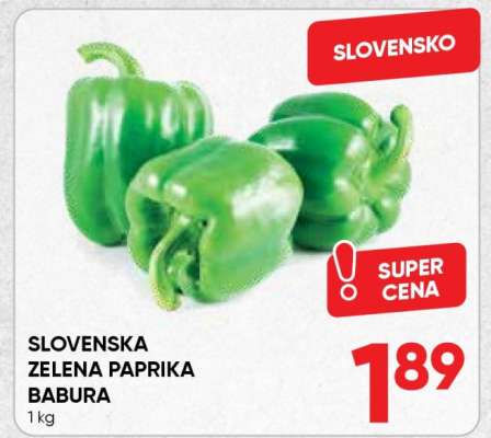 Slovenska zelena paprika babura