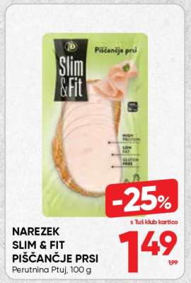 Narezek Slim&Fit, piščančje prsi