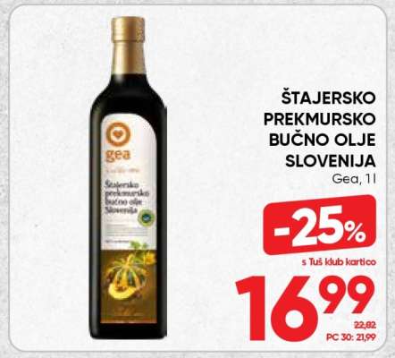 Štajersko Prekmursko Bučno Olje Slovenija