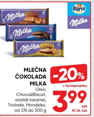 MLEČNA ČOKOLADA MILKA