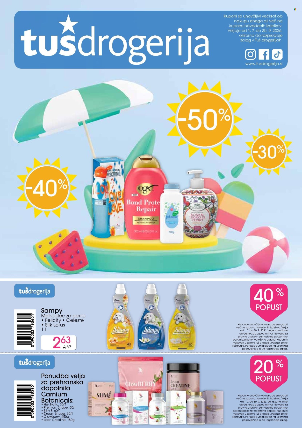 Tuš Drogeria katalog - 01.07.2026 - 30.09.2026. Stran 1