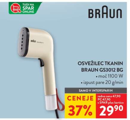 Osvežilec tkanin Braun GS3012 BG
