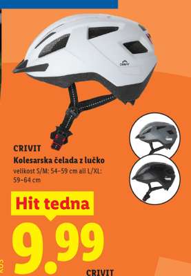 CRIVIT Kolesarska čelada z lučko