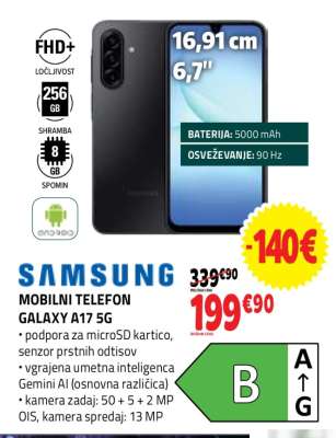 SAMSUNG MOBILNI TELEFON GALAXY A17 5G