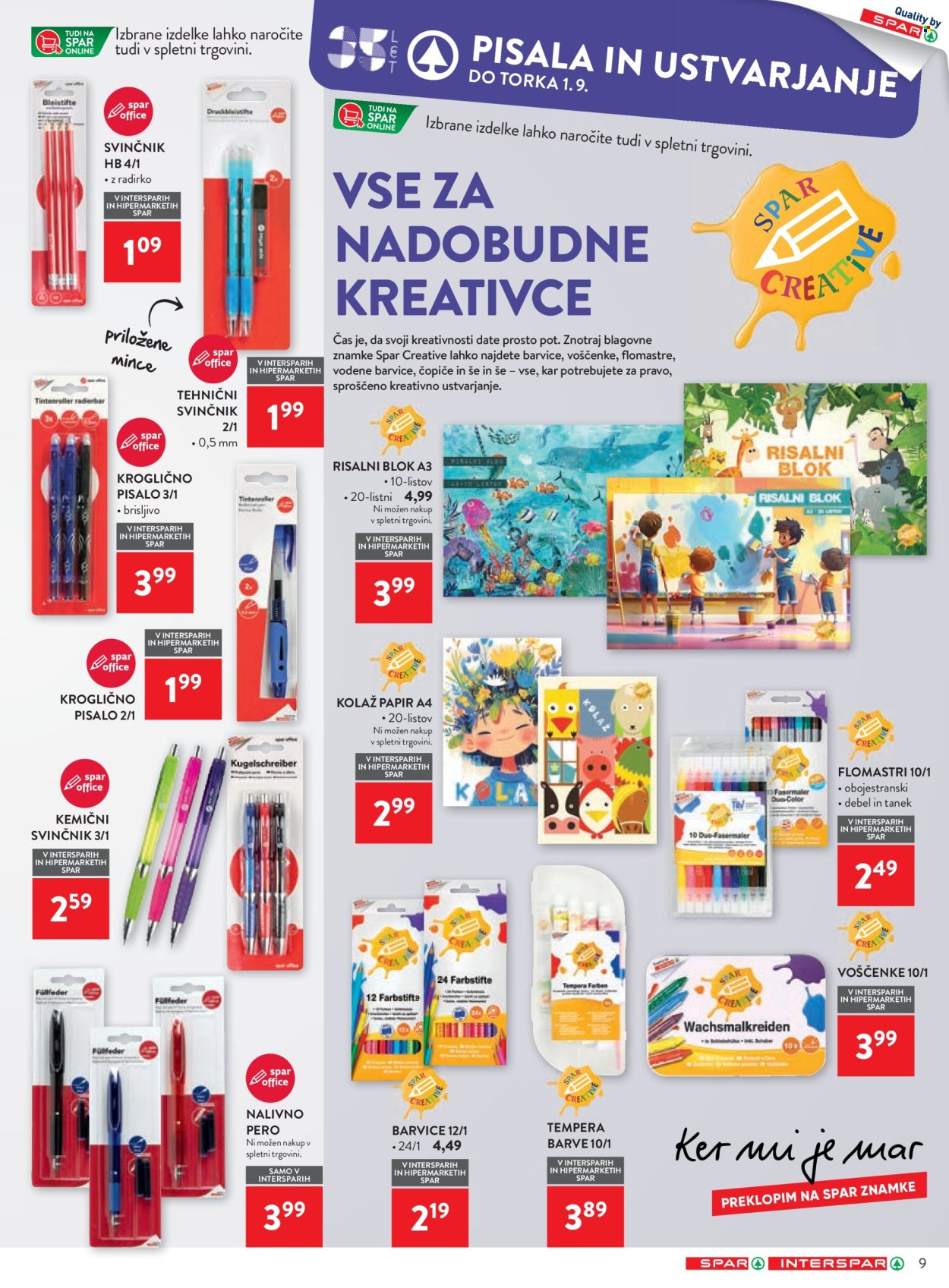 SPAR katalog - 29.07.2026 - 01.09.2026. Stran 9