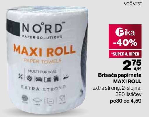 Brisača papirnata MAXI ROLL