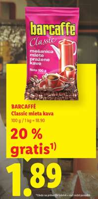 BARCAFFE Classic mleta kava