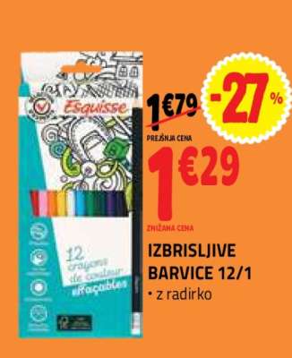 IZBRISLJIVE BARVICE 12/1