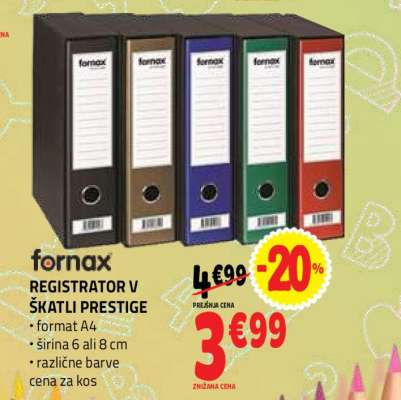 fornax REGISTRATOR V ŠKATLI PRESTIGE