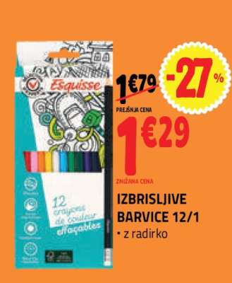 IZBRISLJIVE BARVICE 12/1