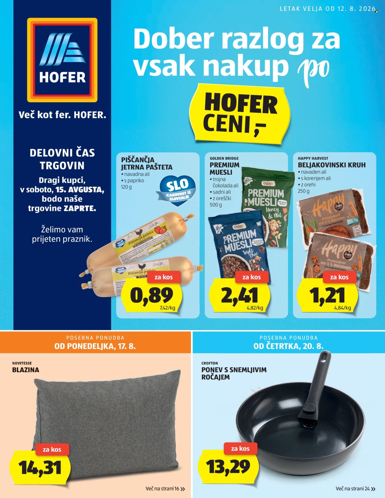 Hofer katalog - 12.08.2026 - 20.08.2026. Stran 1