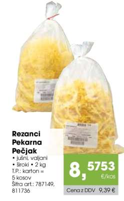 REZANCI PEKARNA PEČJAK