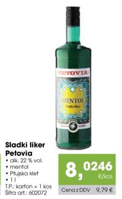 Sladki liker Petovia